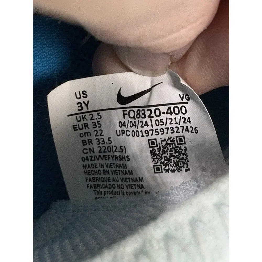 Nike Zoom Mercurial Vapor Pro Turf ‘Glacier Blue’ Kids Size 3Y FQ8320 400